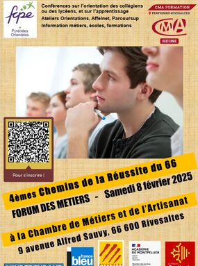 4èmes Chemins de la Réussite du 66 le Samedi 8 Février 2025 de 10h à 18h à la Chambre des Métiers de Rivesaltes.jpg