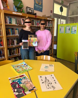 Louise et sa camarade Mélissa